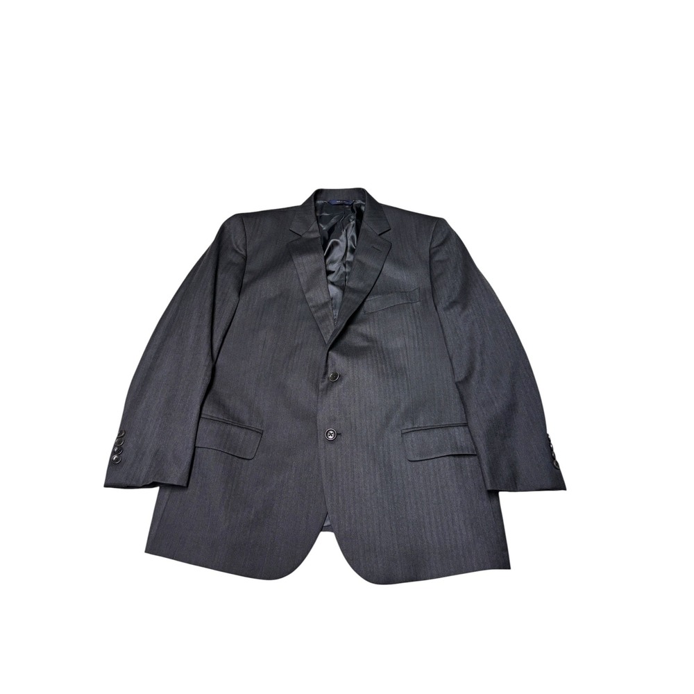 Brooks Brothers 1818‎ Fitzgerald Blazer 43S Charcoal Herringbone Saxxon Wool USA